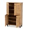 Baxton Studio Winda Modern and Contemporary Oak Brown Finished Wood 4-Door Shoe Storage Cabinet 190-11989-ZORO - alternate 6